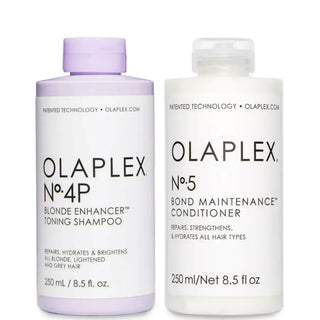 Olaplex No.4P Blonde Enhancer Toning Shampoo 250ml and No.5 Conditioner 250ml Bundle