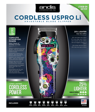 Andis Cordless US Pro Li Clipper Sugar Skull Design