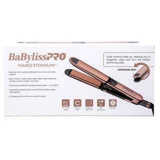 BaBylissPRO Nano Titanium Optima 3000 Stainless Steel Flat Iron/ Straightener 32mm