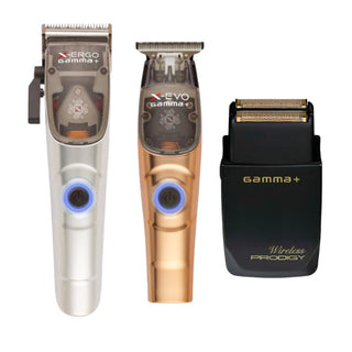 Gamma + X-Ergo Clipper, Trimmer, Shaver Trio