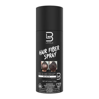 L3VEL3 Black Hair Fibre Spray 125g