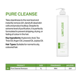 Limitless P1 Pure Cleanse Shampoo 1L