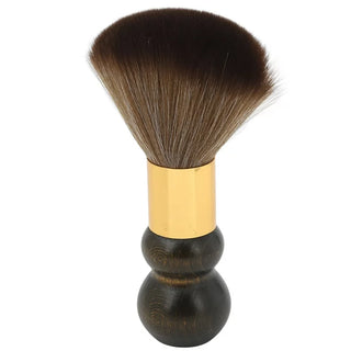 Neck Brush Round Wood Handle With Gold