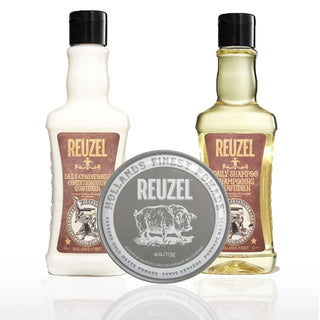 Reuzel Extreme Hold Matte Pomade Hair Bundle