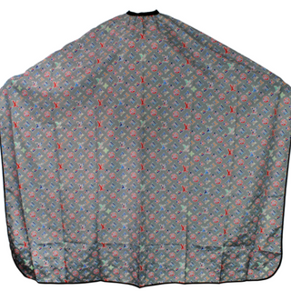 Barber Cape  Multicolor Grey