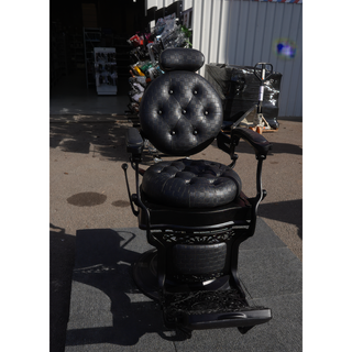 Black Barber Chair Black Stitching