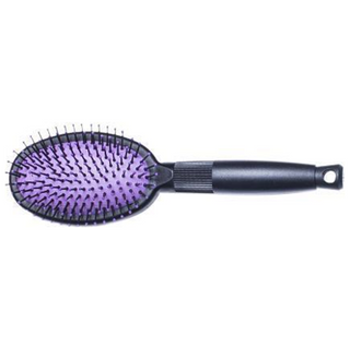 Purple Paddle Brush With Plastic Black Handle