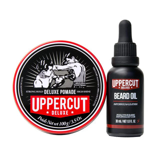 UPPERCUT Hair and Beard Bundle - Deluxe Pomade