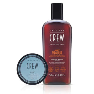 American Crew Fiber Duo - Fiber Clay 85g & Daily Cleansing Shampoo 250ml