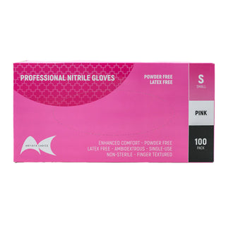 Artists Choice Nitrile Gloves - Pink - Small - MV hair and beauty - Kilburn, SA