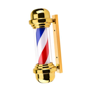 Barber Pole Gold, Blue & White (Width: 19cm)