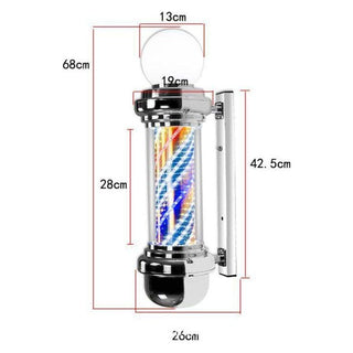 Barber Pole Chrome (LED) 68cm