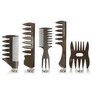 Handle Grip Large Tooth Detangling Curly Hair Comb Set