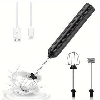 Black Portable Electric Cordless Handheld Mixer