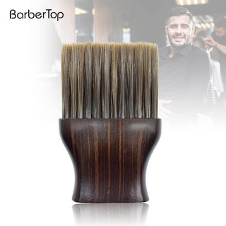 Flat Wood Handle Dark Neck Brush