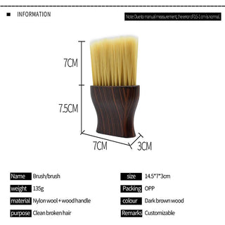 Neck Brush Flat Wood Handle