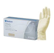 Medicom Vitals | Simple Fit Latex Single use Gloves (Small natural)