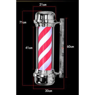 Barber Pole Chrome (Red/White) Stripes