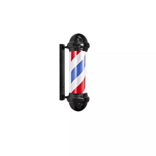 Barber Pole Light Black Case Red White Blue Spin