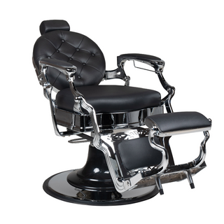 Chrome Barber Chair Black