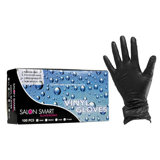 Salon Smart BLACK VINYL SML GLOVES 100P