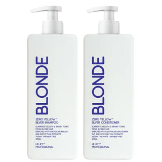 Hi Lift Blonde Zero Yellow Pure Silver Shampoo & Conditioner 350ml Duo